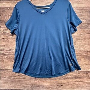 Daisy Fuentes Blue Relaxed Short Sleeve Tee